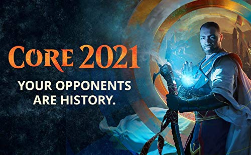Magic: The Gathering Core Set 2021 (M21) Bundle | 10 Booster Packs + 40 Lands (190 Cards) | Accessories