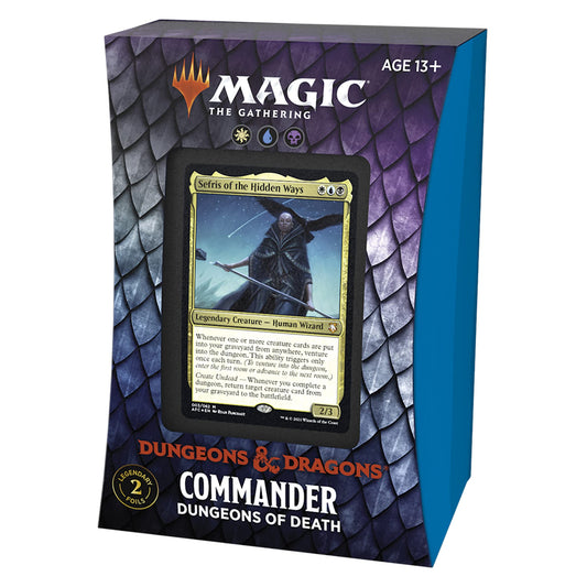 Magic: The Gathering Adventures in The Forgotten Realms Commander Deck – Dungeons of Death (White-Blue-Black)