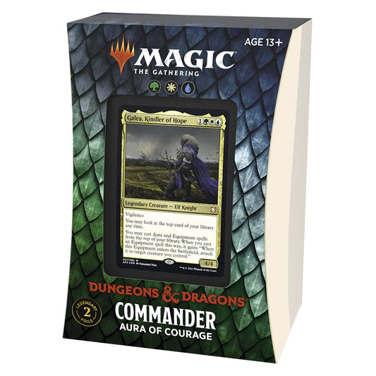 Magic: The Gathering Adventures in the Forgotten Realms Commander Deck – Aura of Courage (Green-White-Blue)