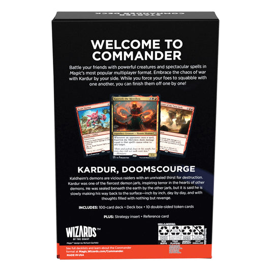 Magic: The Gathering Starter Commander Deck - Chaos Incarnate (Black-Red) | Ready-to-Play Deck for Beginners and Fans | Ages 13+ | Collectible Card Games
