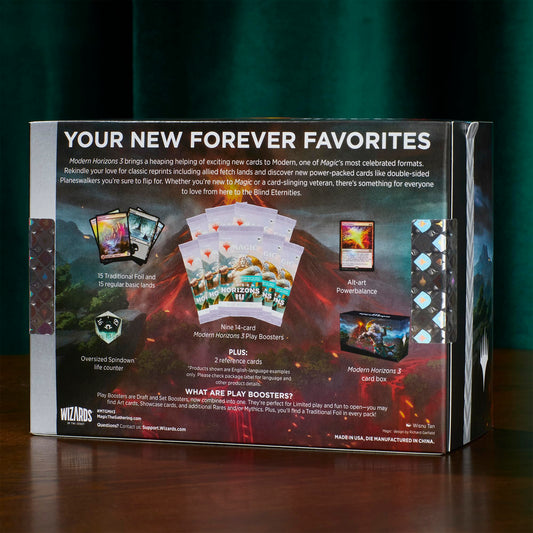 Magic: The Gathering Modern Horizons 3 Bundle - 9 Play Boosters, 30 Land Cards + Exclusive Accessories
