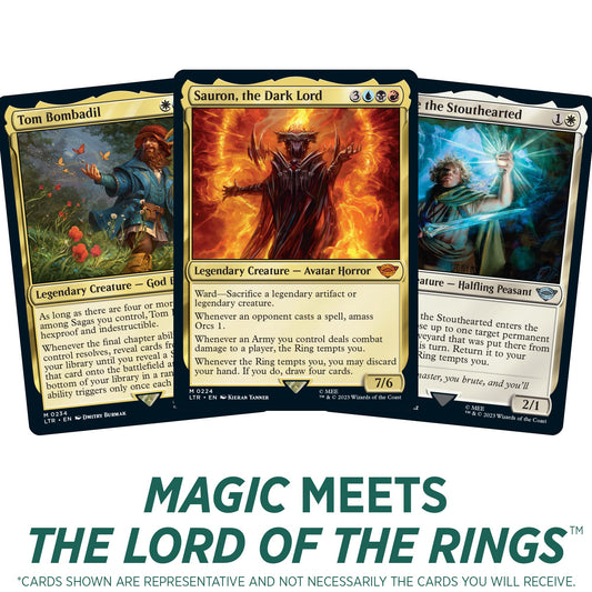 Magic: The Gathering The Lord of The Rings: Tales of Middle-Earth Gift Bundle - 8 Set Boosters, 1 Collector Booster + Accessories