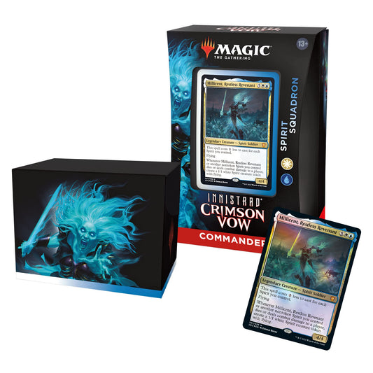 Magic: The Gathering Bundle of 4 Innistrad: Crimson Vow Commander Decks | 2 Vampiric Bloodline + 2 Spirit Squadron