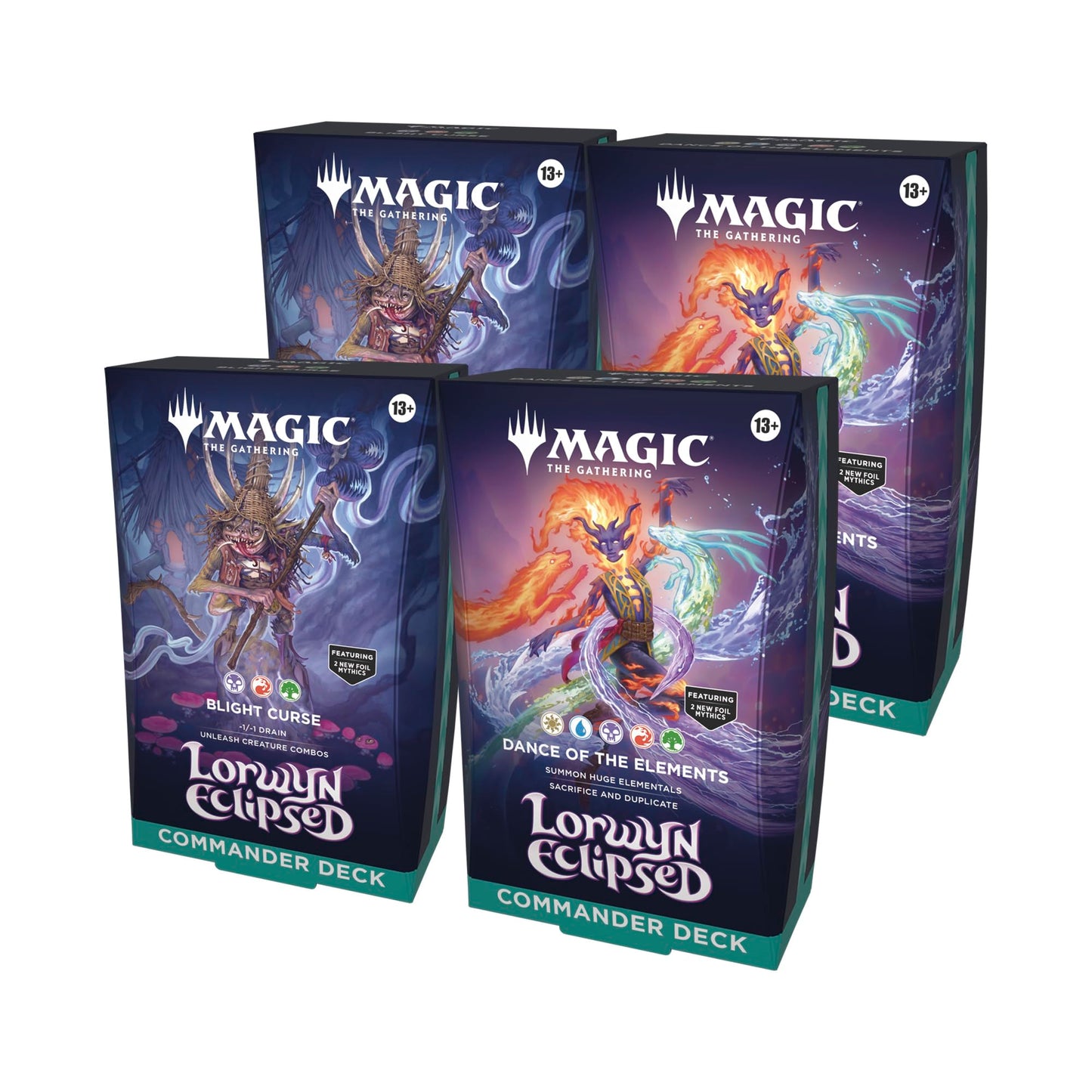Magic: The Gathering Lorwyn Eclipsed - Commander Deck Bundle | 2 of Each Deck