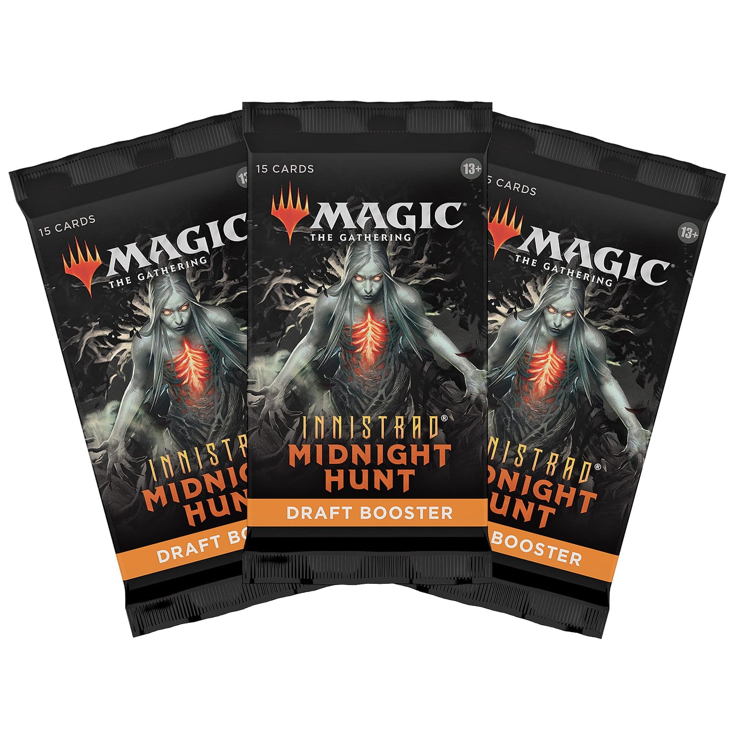 Magic: The Gathering Innistrad: Midnight Hunt 3-Booster Draft Pack | 45 Magic Cards