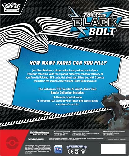 Pokemon TCG Scarlet & Violet 10.5 Black Bolt Binder Box