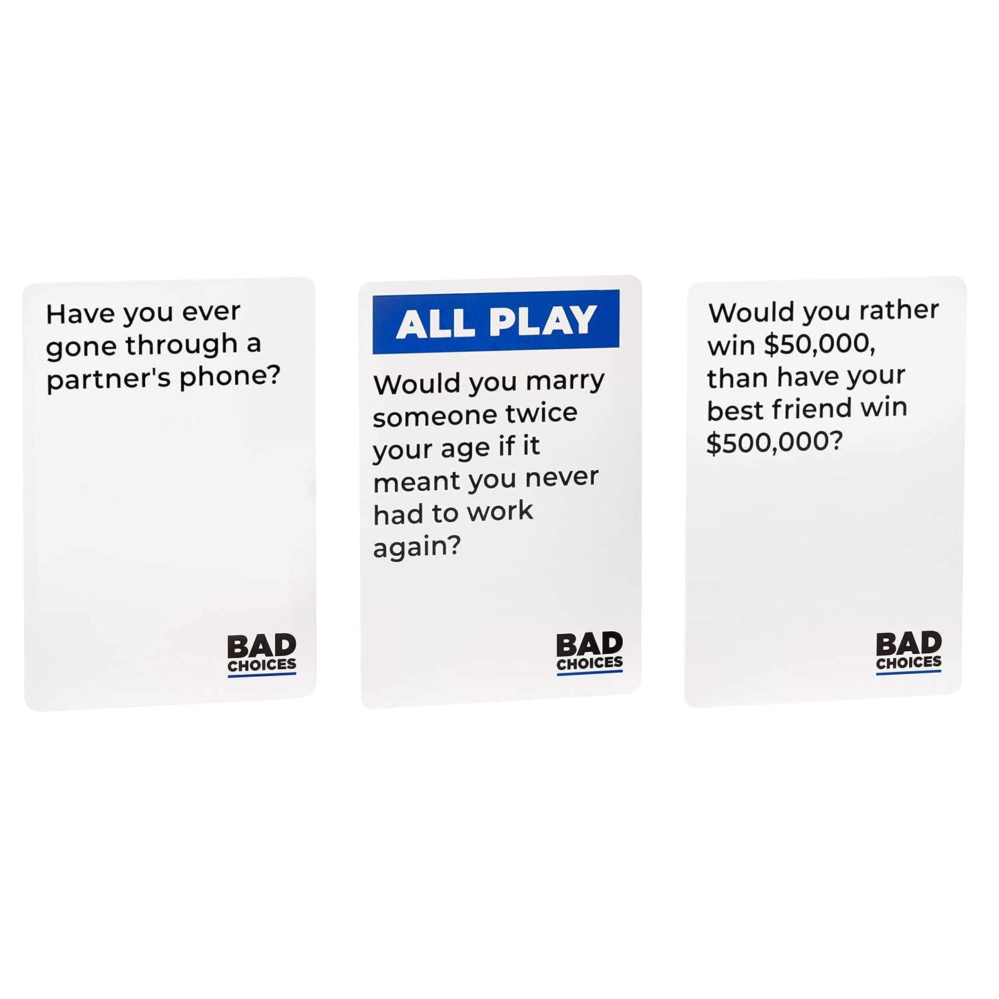 BAD CHOICES Party Game + After Dark Edition Set - Hilarious Adult Card Game for White Elephant Parties, Stocking Stuffers and Board Games Night with Your Friends