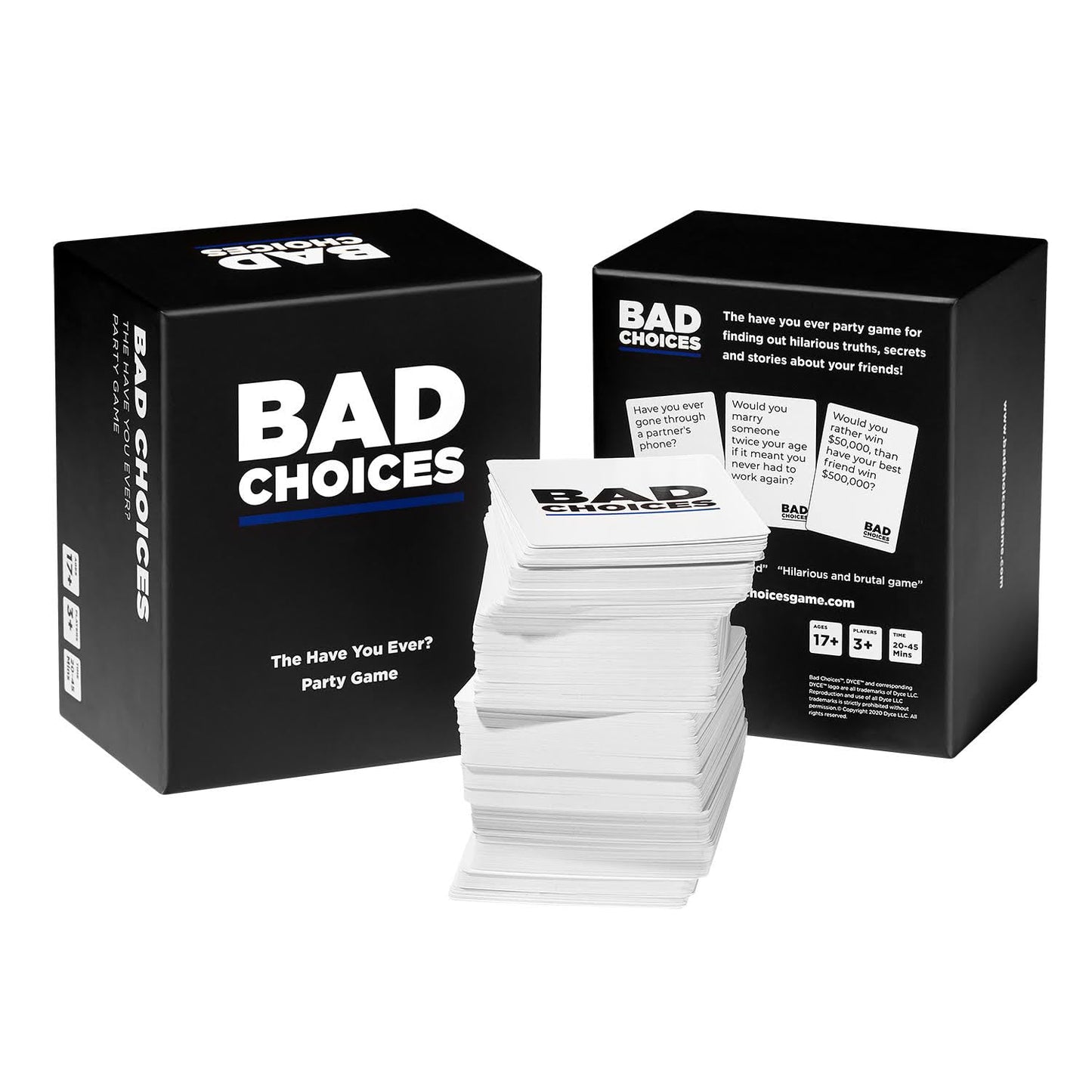 BAD CHOICES Party Game + After Dark Edition Set - Hilarious Adult Card Game for White Elephant Parties, Stocking Stuffers and Board Games Night with Your Friends