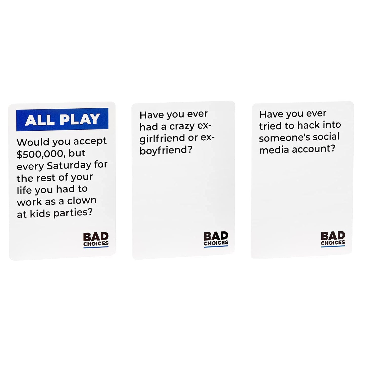 BAD CHOICES Party Game + After Dark Edition Set - Hilarious Adult Card Game for White Elephant Parties, Stocking Stuffers and Board Games Night with Your Friends
