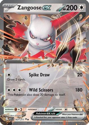 Zangoose ex 167 - ME Ascended Heroes Holofoil