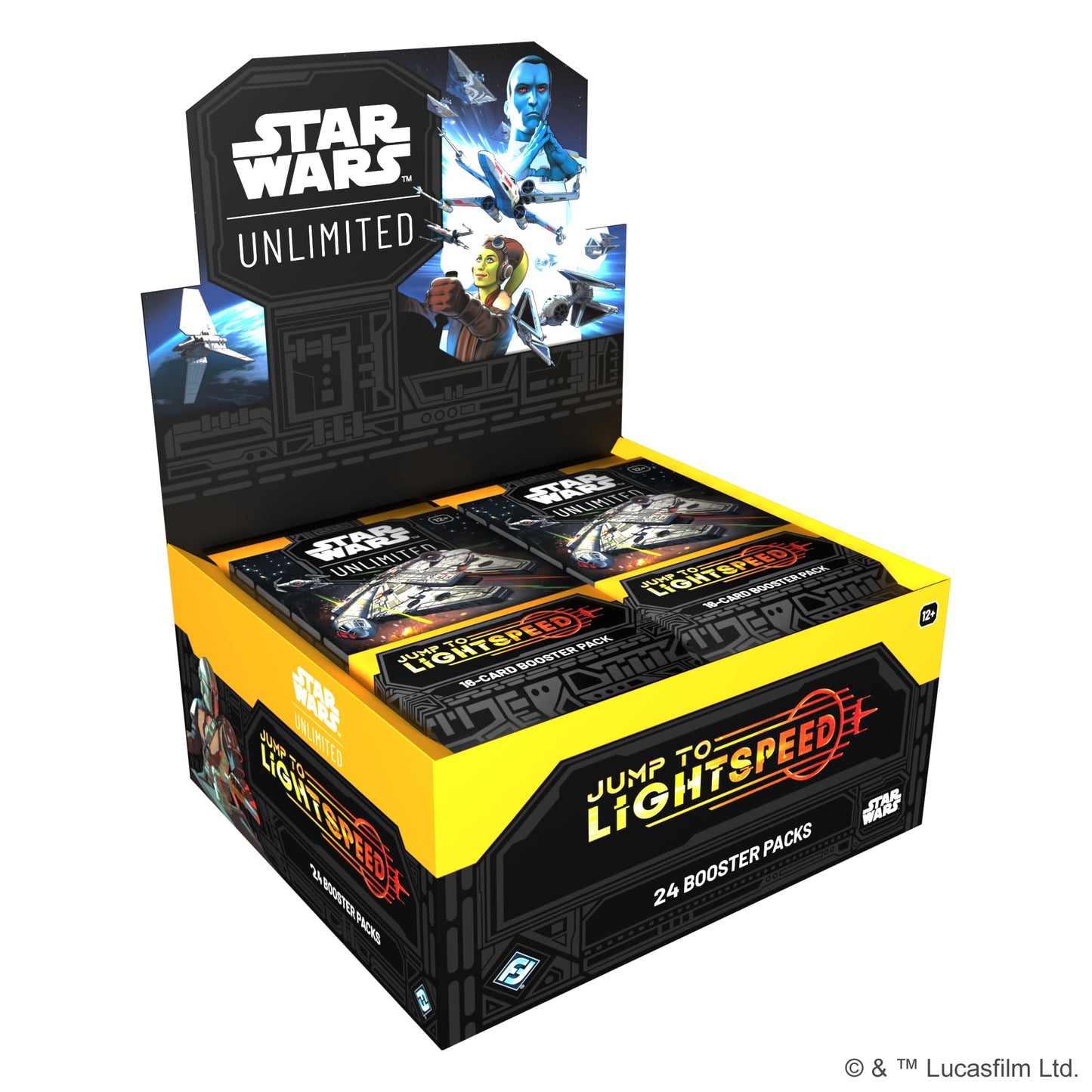 Asmodee Star Wars: Unlimited TCG Jump to Lightspeed Booster Display (Set of 24 Booster Packs) - Trading Card Game for Kids & Adults, Ages 12+, 2+ Players, 20 Min Playtime