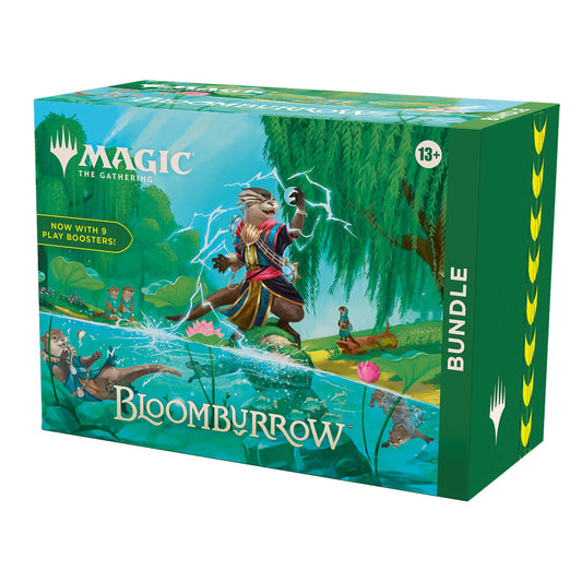 Magic: The Gathering Bloomburrow Bundle - 9 Play Boosters, 30 Land Cards + Exclusive Accessories