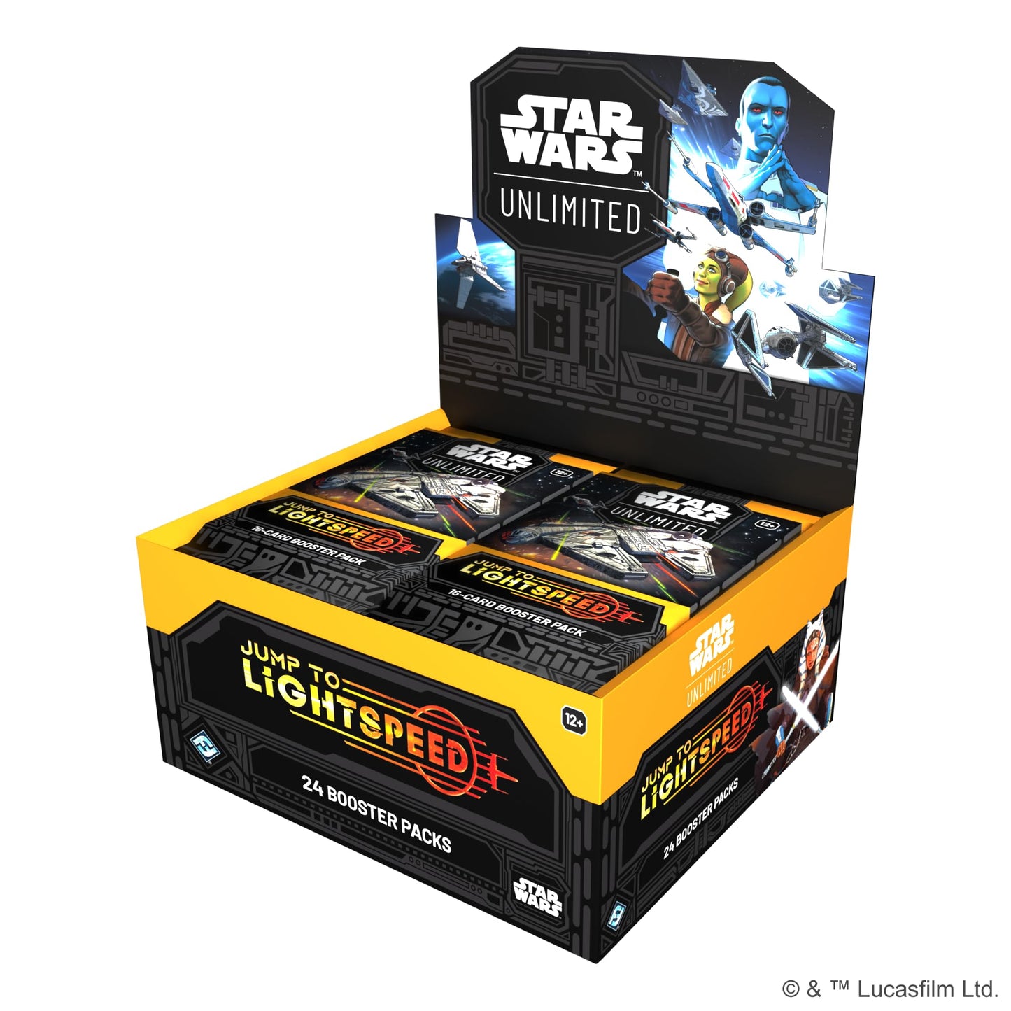 Asmodee Star Wars: Unlimited TCG Jump to Lightspeed Booster Display (Set of 24 Booster Packs) - Trading Card Game for Kids & Adults, Ages 12+, 2+ Players, 20 Min Playtime