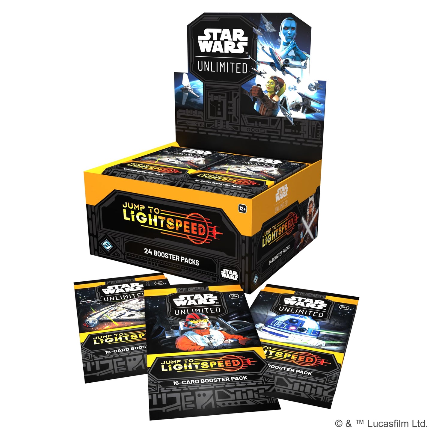 Asmodee Star Wars: Unlimited TCG Jump to Lightspeed Booster Display (Set of 24 Booster Packs) - Trading Card Game for Kids & Adults, Ages 12+, 2+ Players, 20 Min Playtime