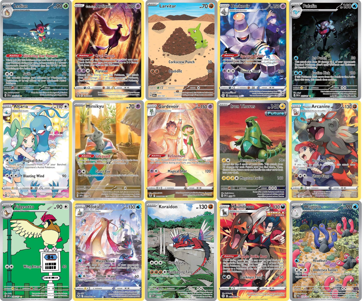 5 Pokemon Card Trainer Gallery/Illustration Rare Lot - 5 Assorted Cards - No Duplicates